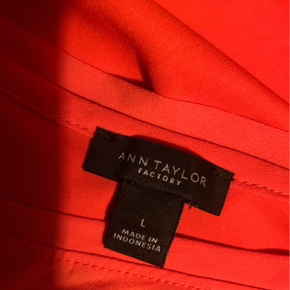 NWOT Orange Ann Taylor Blouse - Picture 2 of 3
